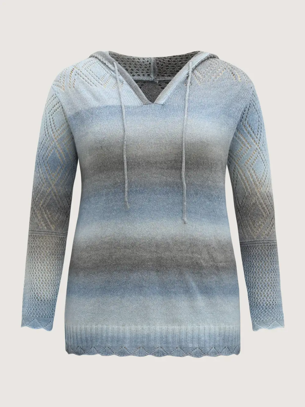 Heather Ombre Gradient Hooded Pullover
