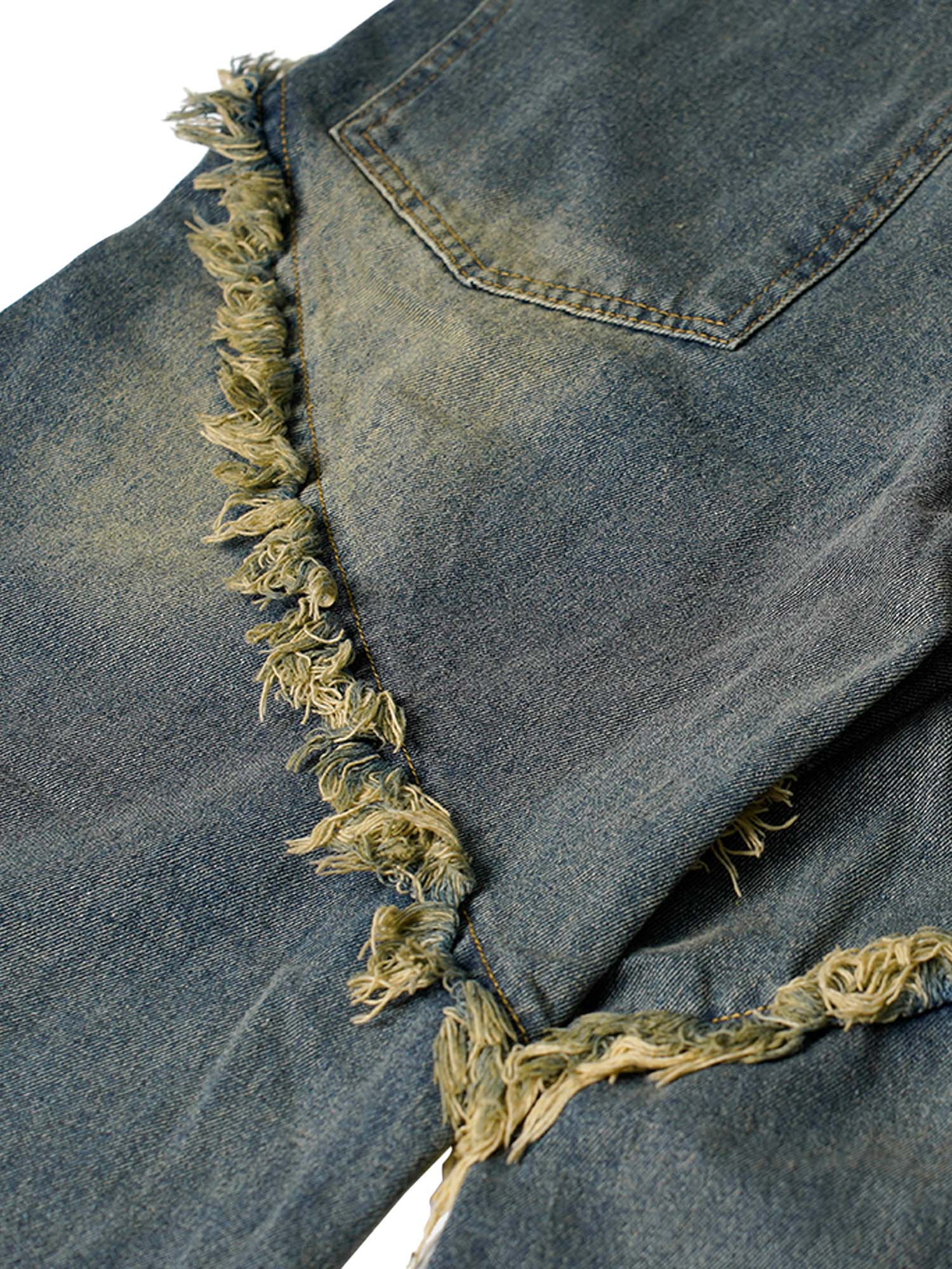 High Street Hip Hop Washed Distressed Jeans - 2069