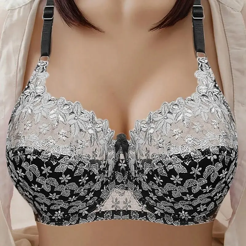 Plus Size Bra Women Underwear Wire Free Comfort Soft Thin Breathable