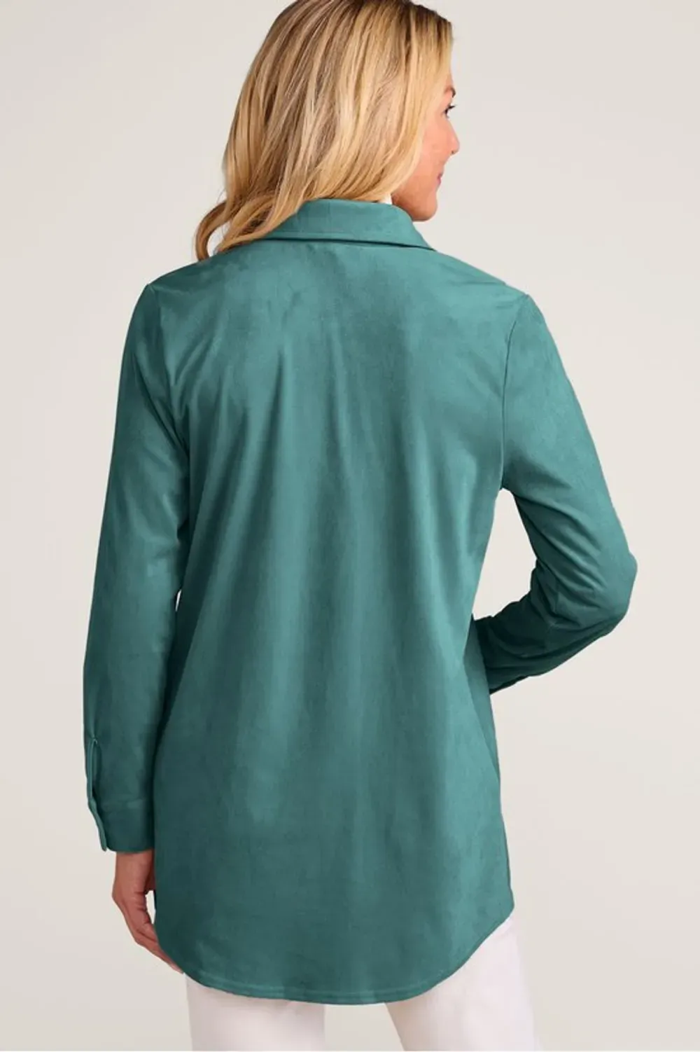 Day To Dusk Faux Suede Big Shirt