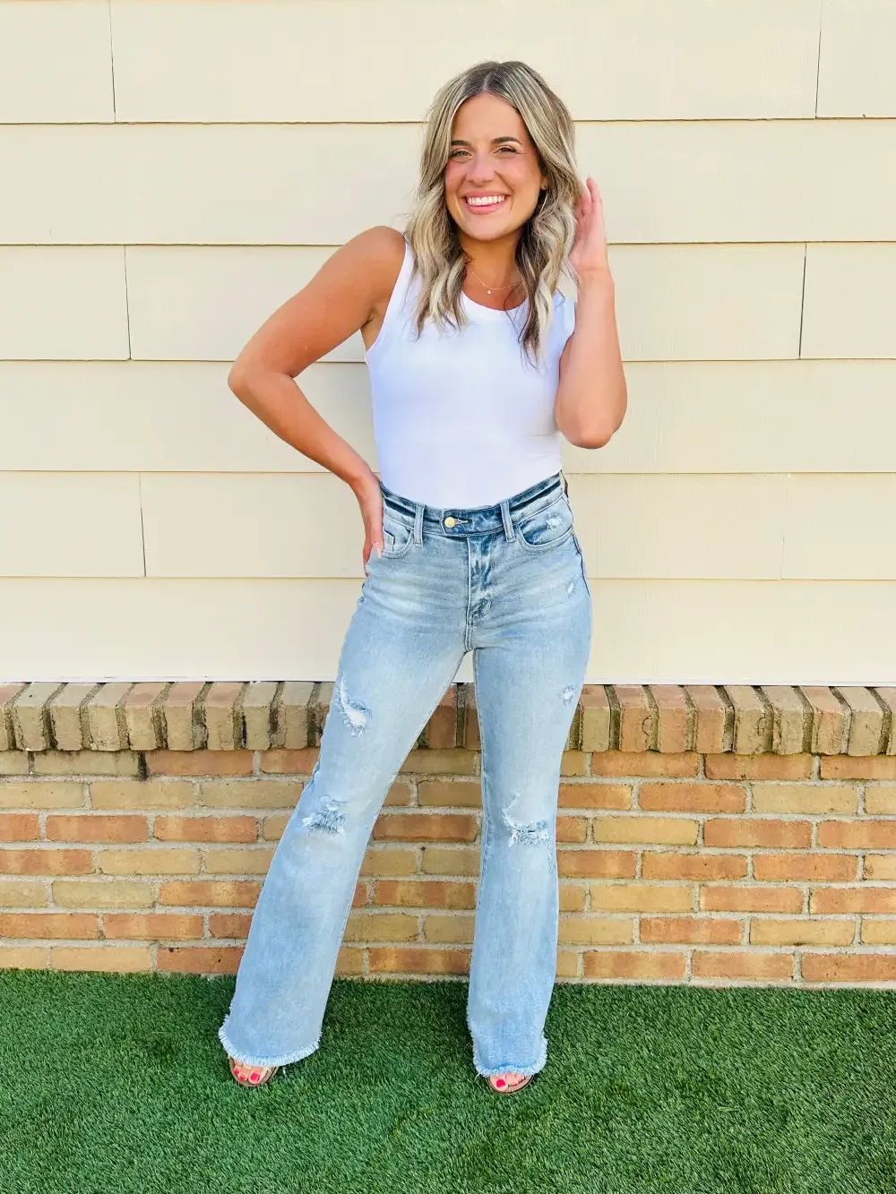 Judy Blue Look Good, Feel Better Flare Jeans