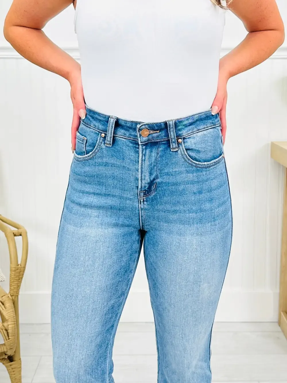 Kick Back And Relax Kick Flare Cropped Jeans in Reg/Curvy