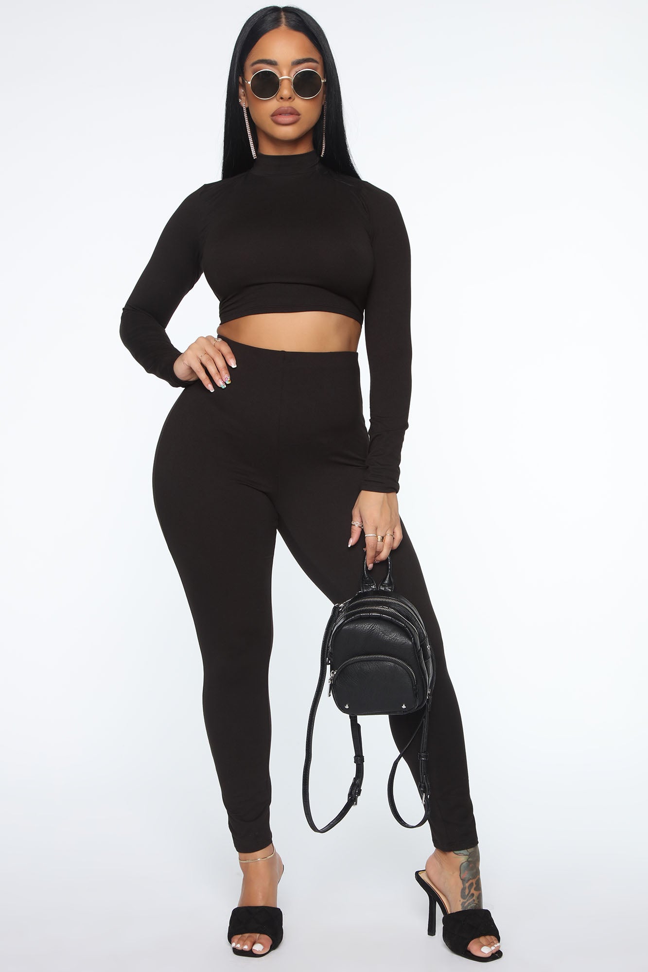 Meet At My Favorite Spot Legging Set - Black