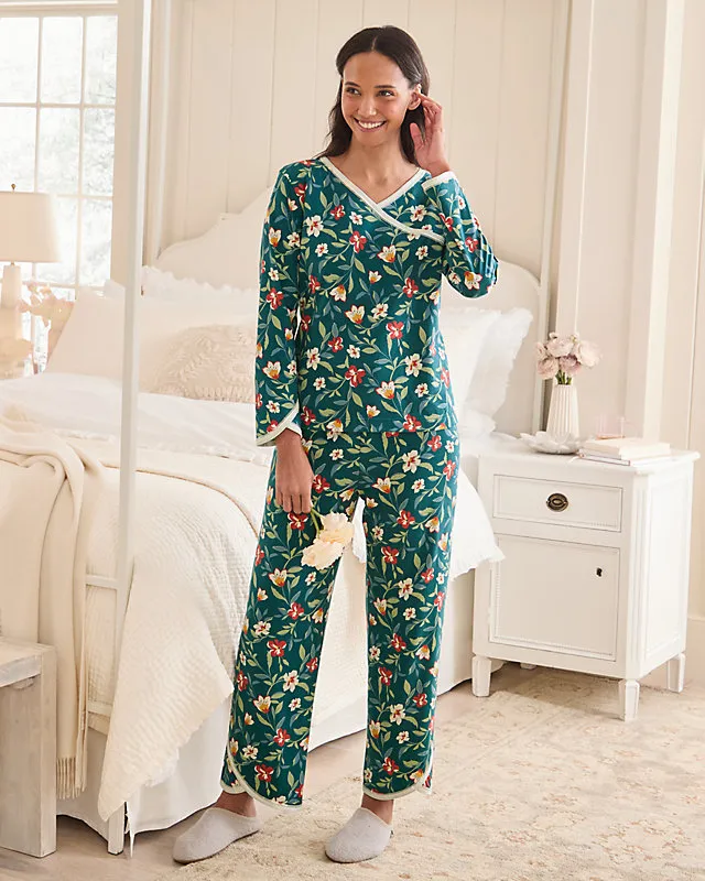 Asian Wrap Organic-Cotton Pajamas