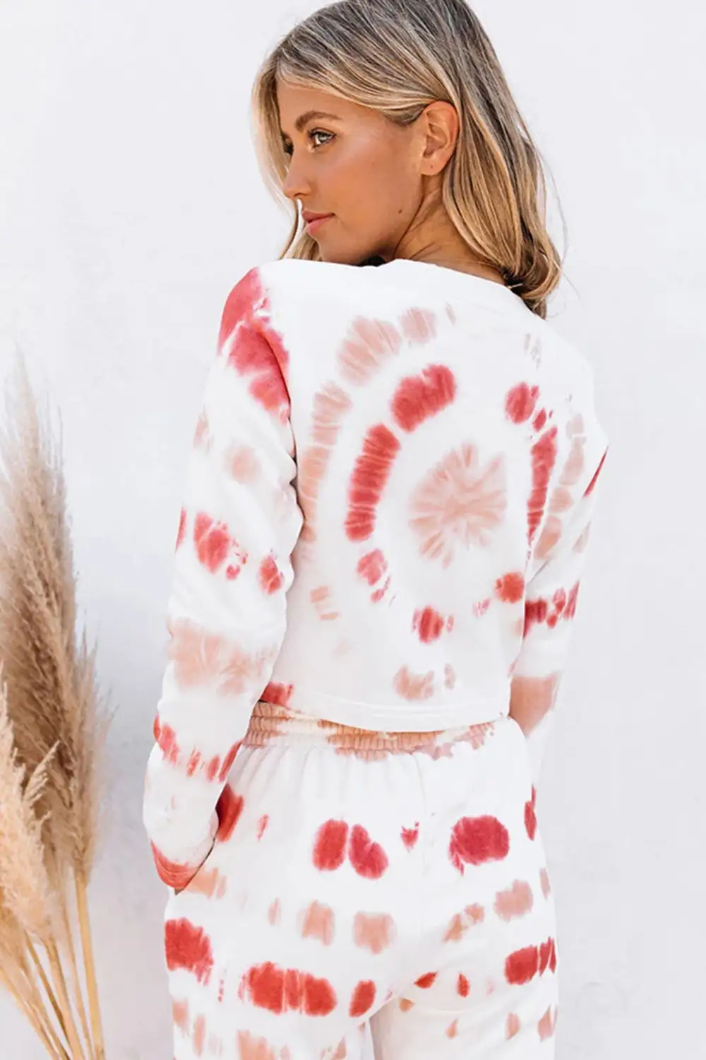 Tie-Dyed Sweatshirt Long Pants Set