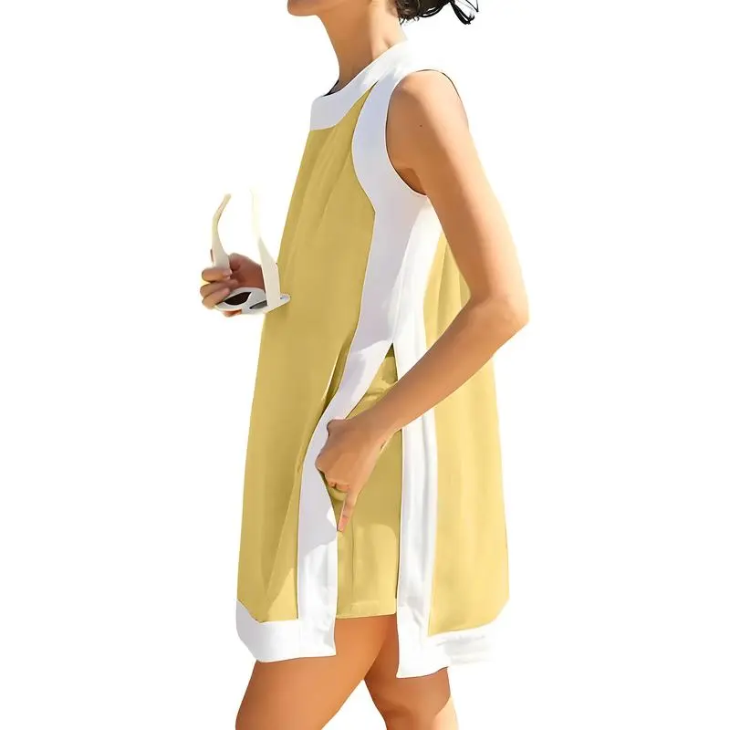 Women’s 2-Piece Color Block Lounge Set – Short Sleeve Top & Pocket Shorts