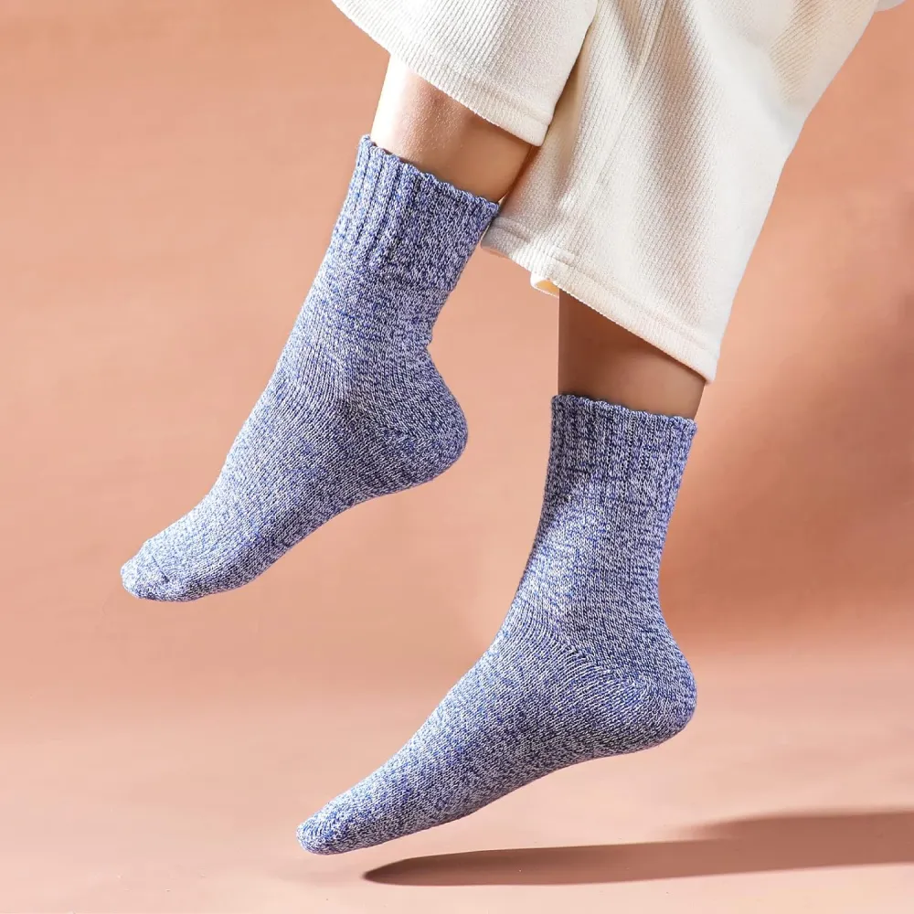 Clothirily Wool Socks- Thick Soft Wool Socks for Women, Vintage Warm Womens Wool Socks, Winter Warm Boot Socks for Women Men