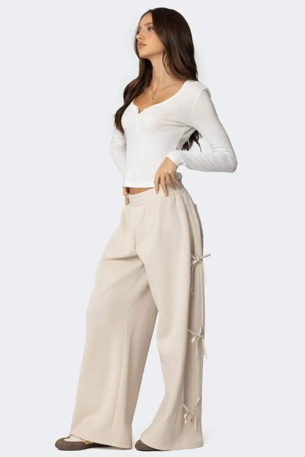 Claudette Baggy Ribbon Sweatpants
