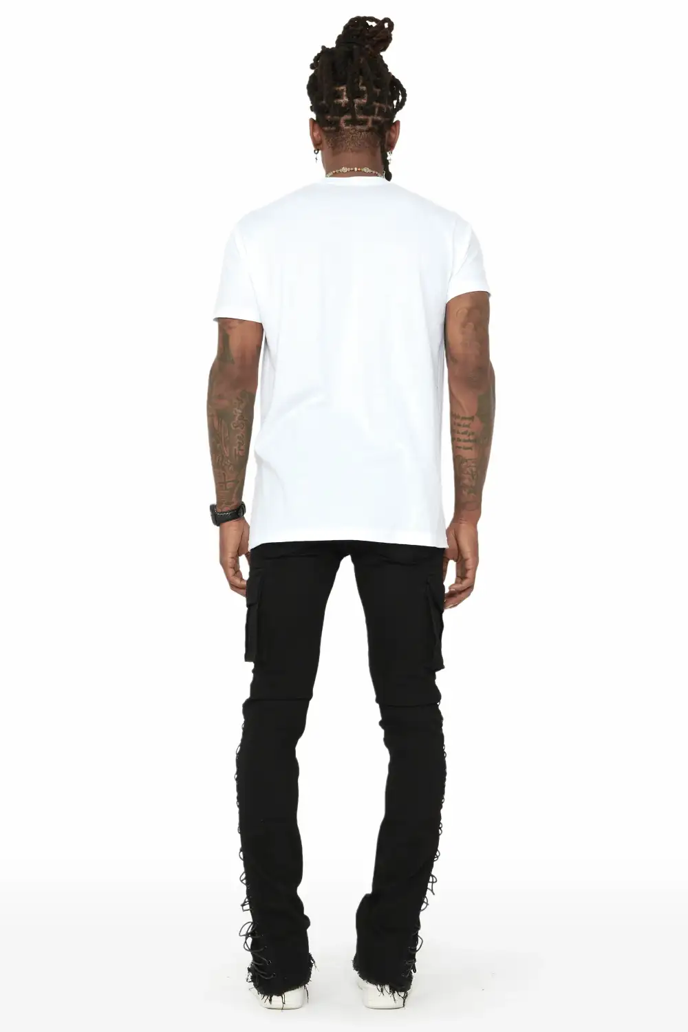 Ronoh Black Stacked Flare Jean