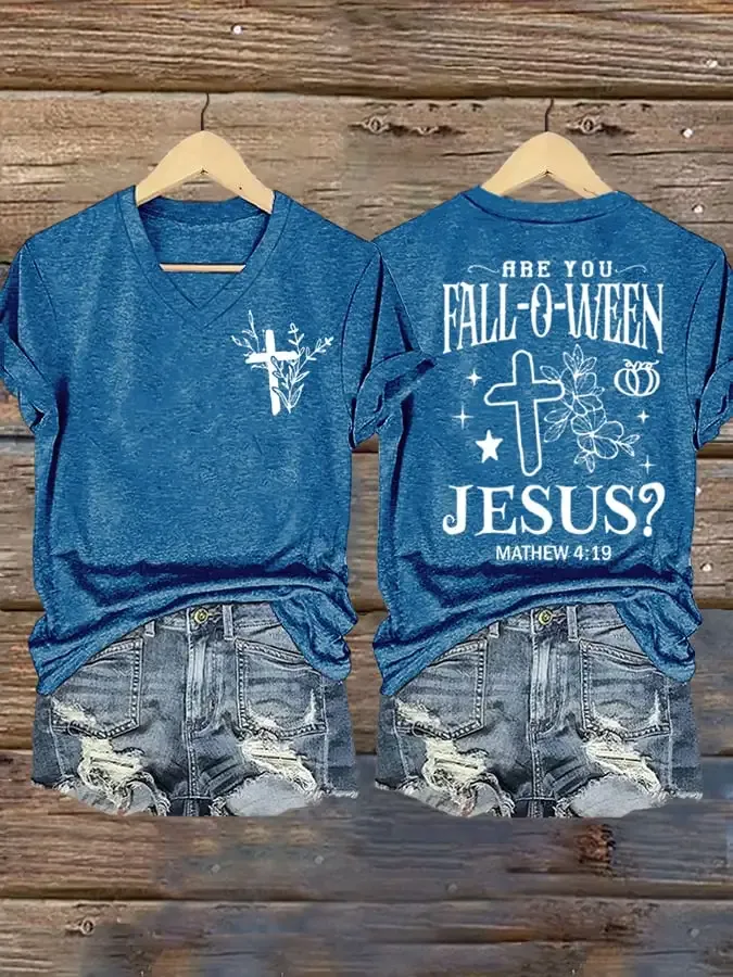 Women's Autumn Style  Print T-Shirt