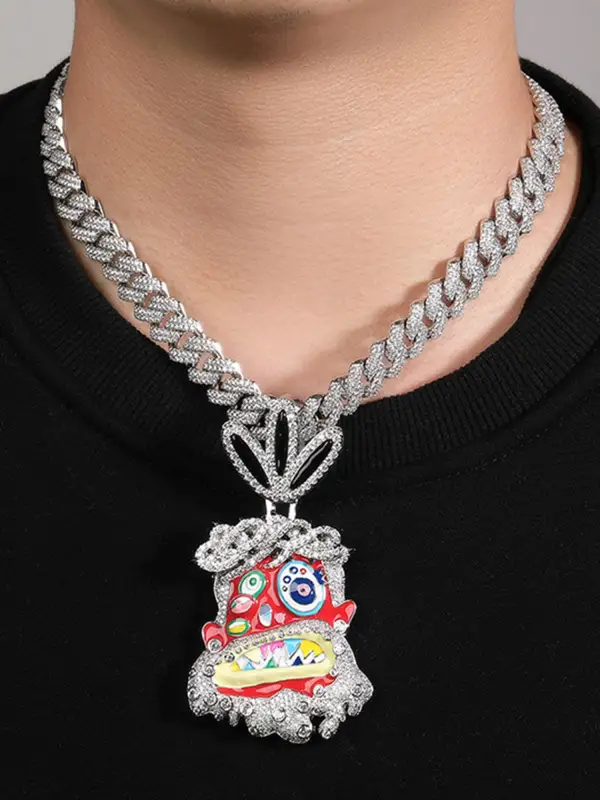 Hip Hop Utopia Zircon Necklace - 2082