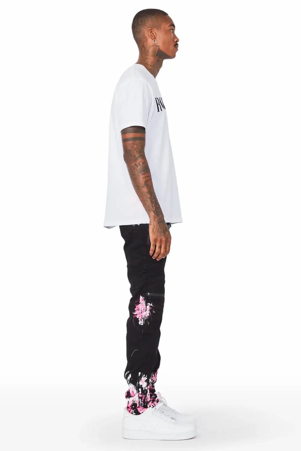 Kodak Black/Pink Painter Biker Jean