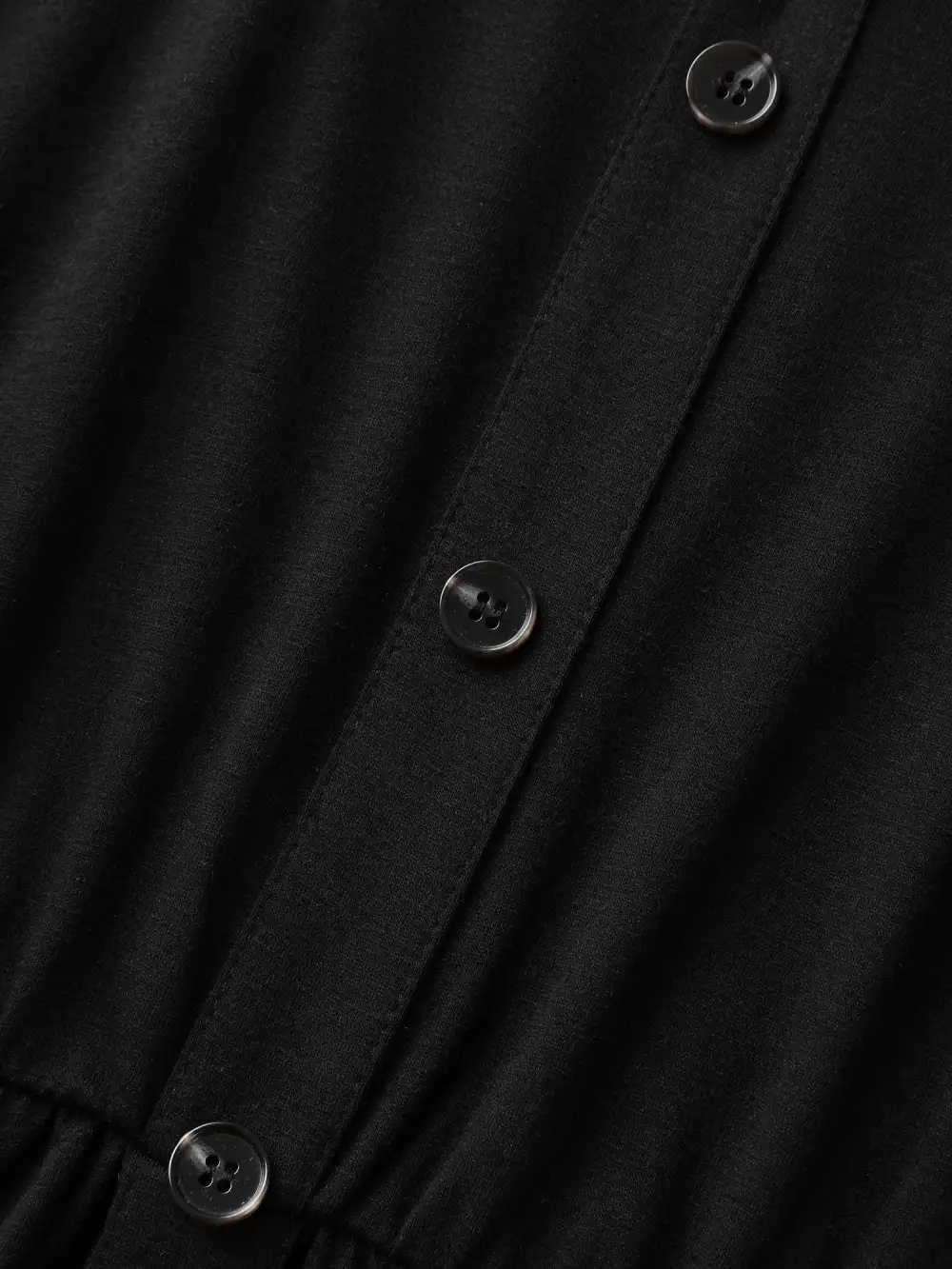 Supersoft Button Detail Deep V-Neck Midi Dress