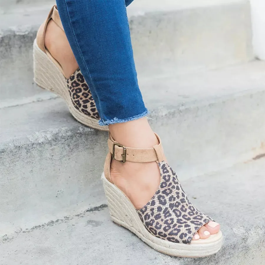 Plain Velvet Peep Toe Date Wedge Sandals