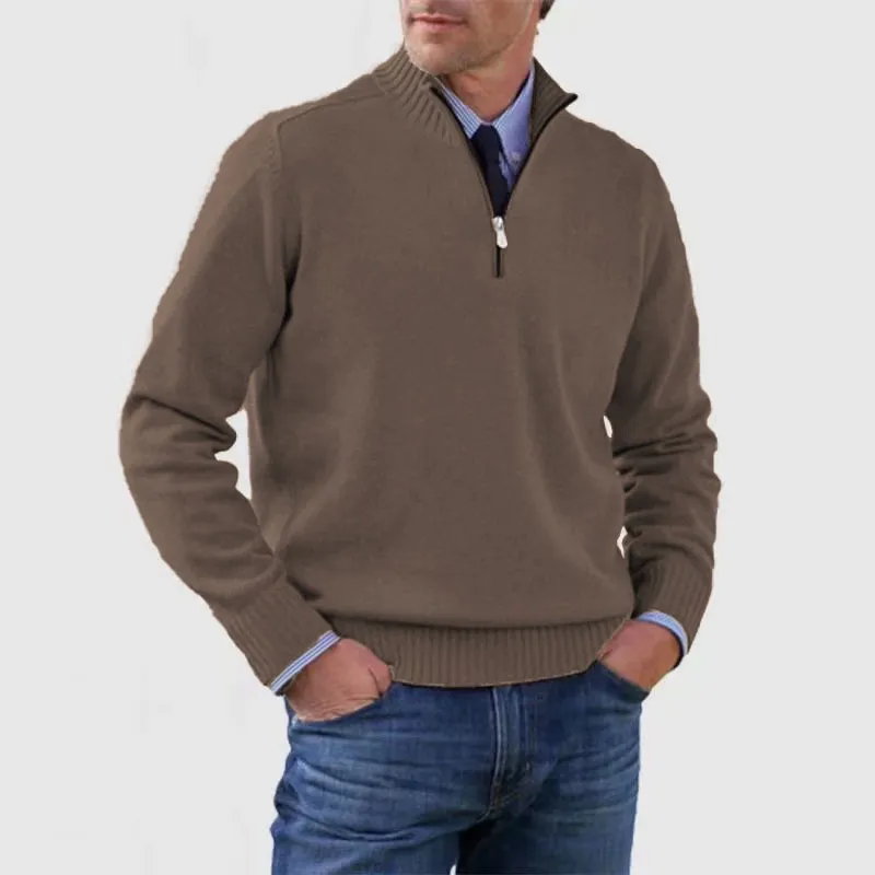 Men Classic Essentials Half-Zip Mohair Sweater
