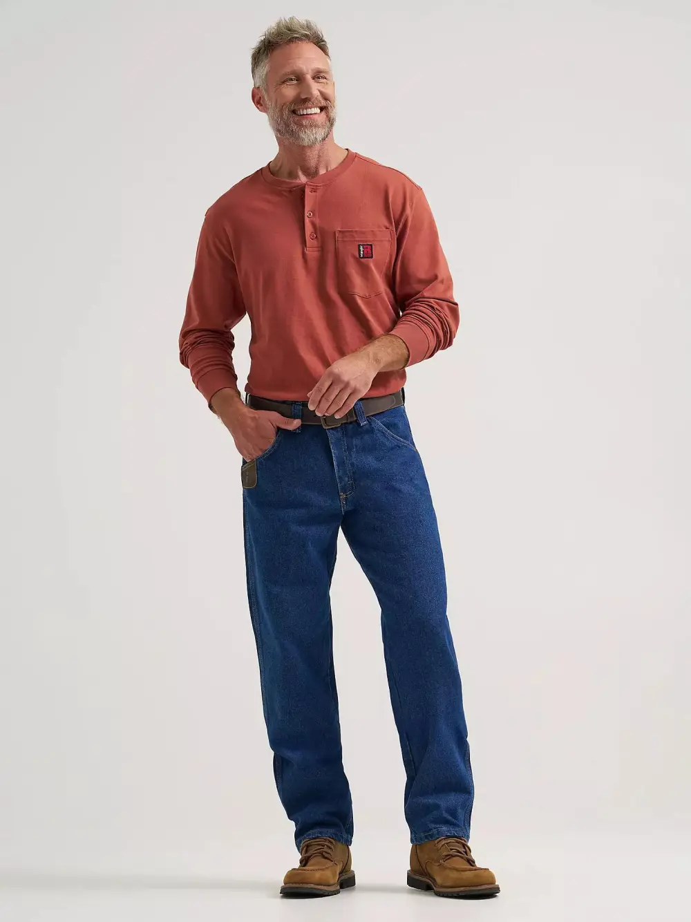 WRANGLER RIGGS WORKWEAR FIVE POCKET JEAN IN ANTIQUE INDIGO