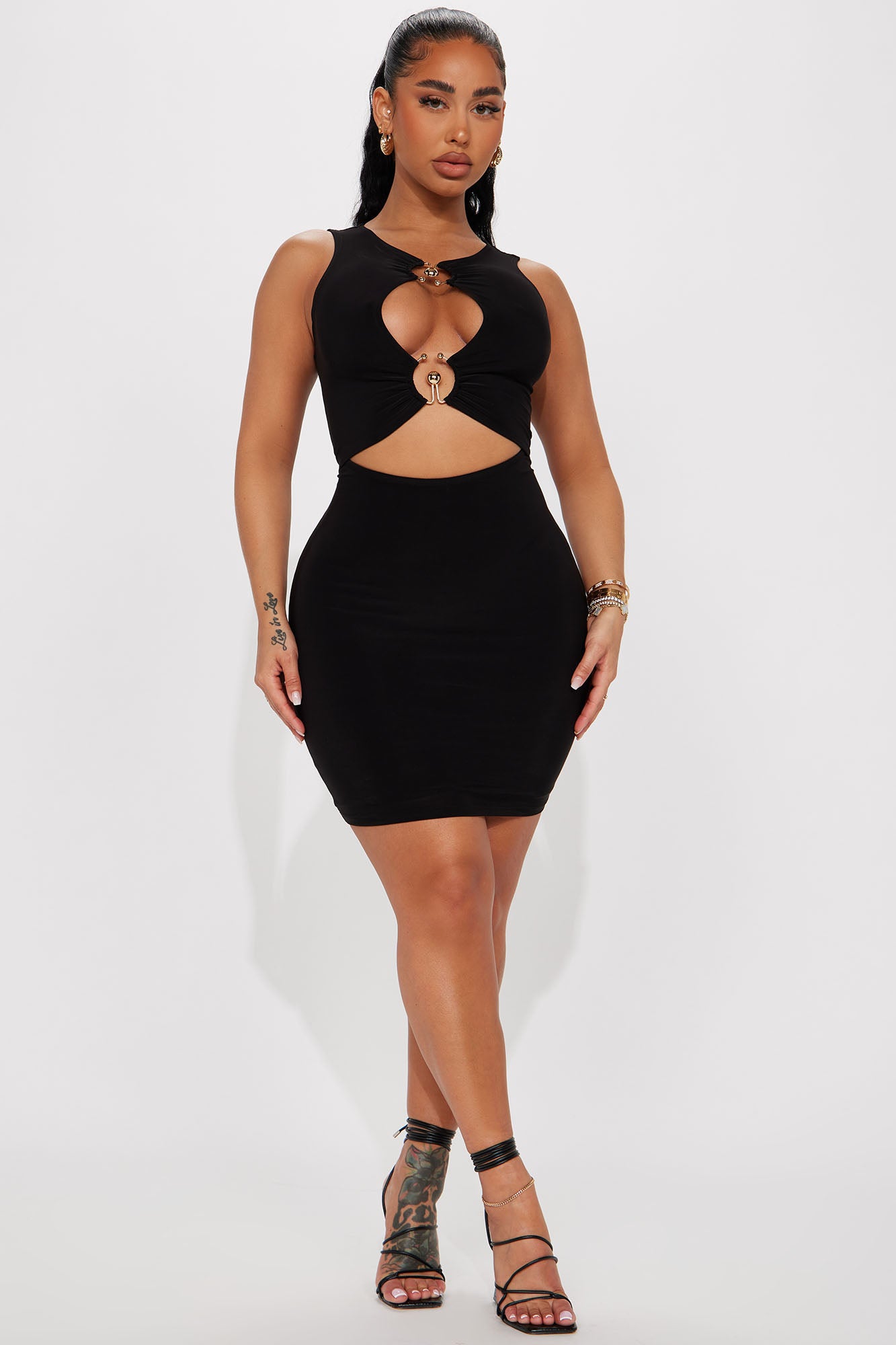 Gabbi Cut Out Mini Dress - Black