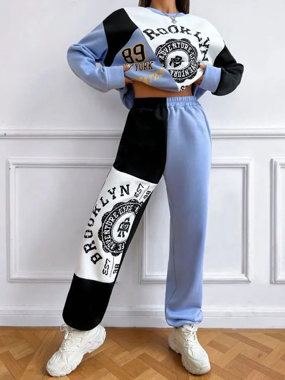 Sky Blue 2 piece set tops and bottoms how perfect and cozy piece for your Halloween day