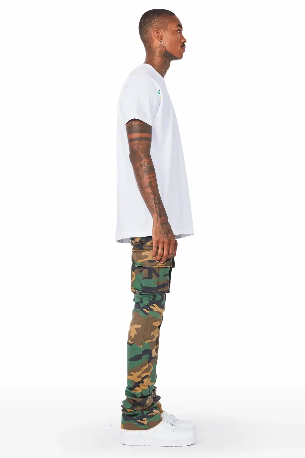 Kirrem Camo Super Stacked Flare Jean