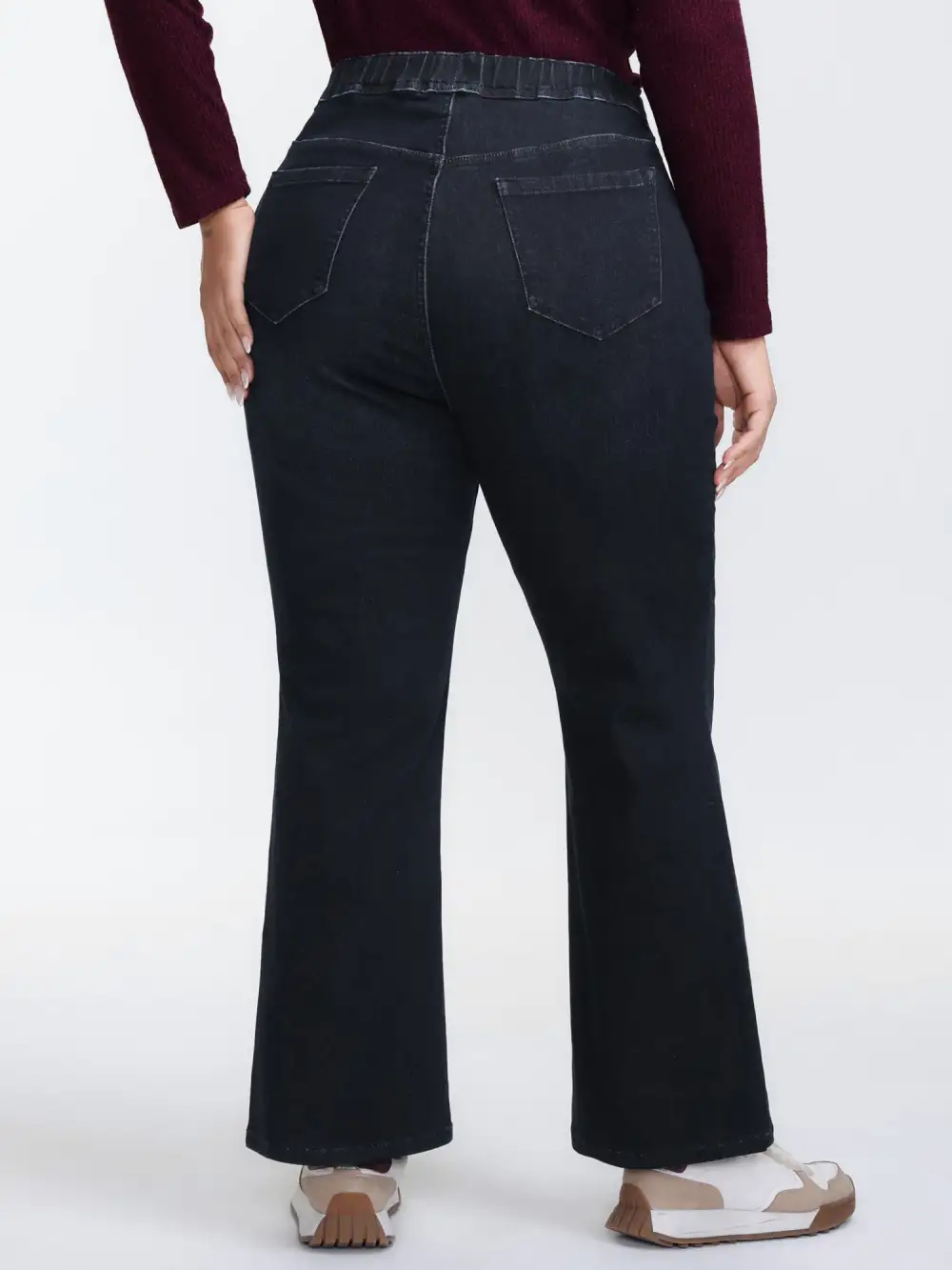 Super Stretchy Bootcut Mid-Rise Jeans