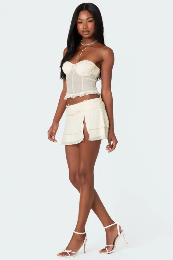 Jojo Strapless Sheer Mesh Corset
