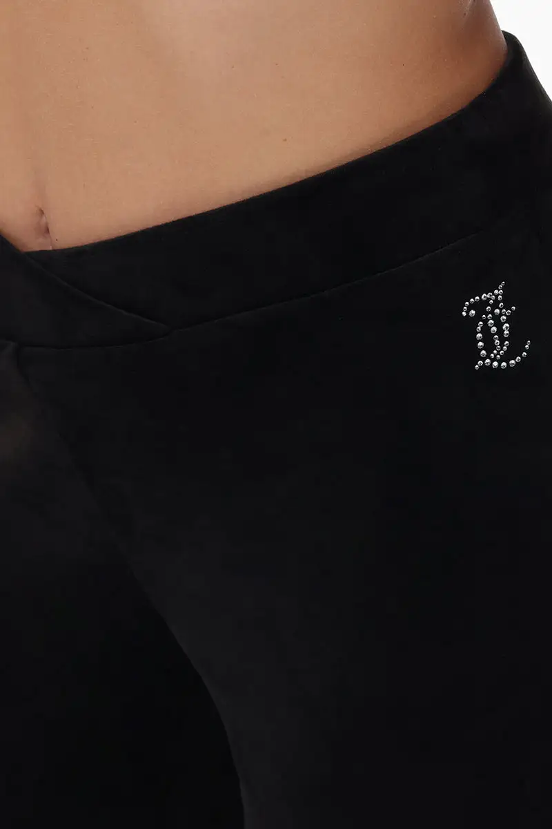 Velour Flare Pant With Slit