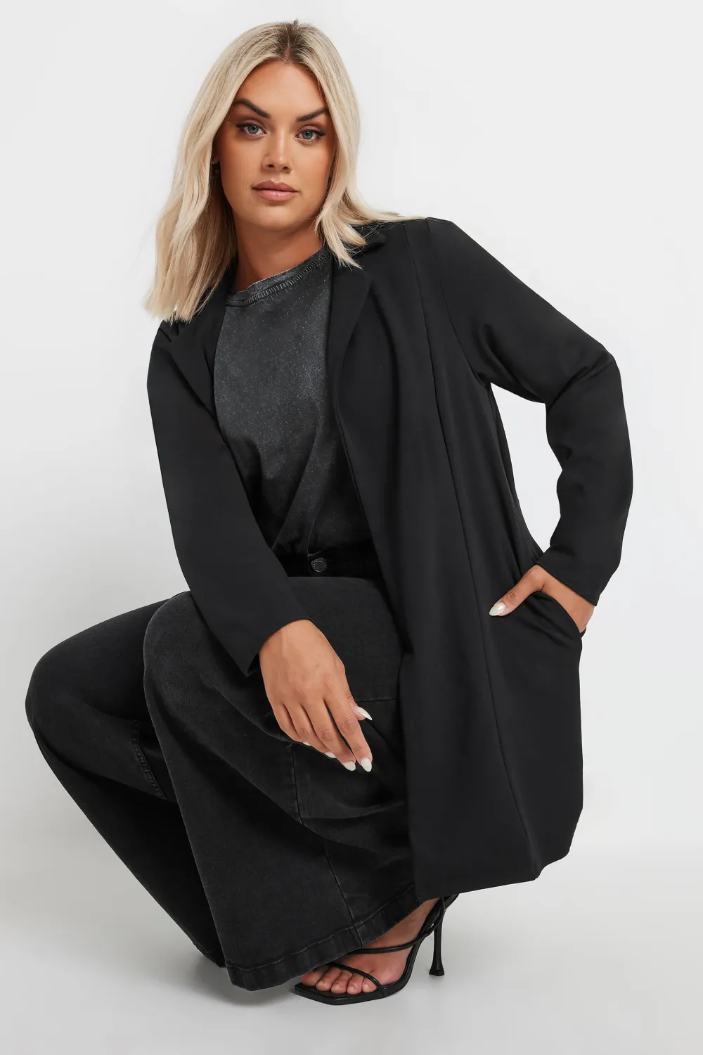 YOURS Curve Hot Pink Longline Blazer