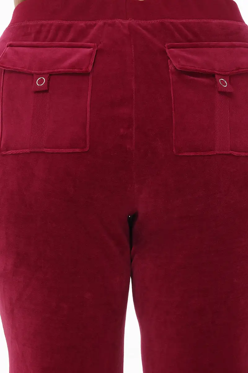 Plus-Size Heritage Cotton Velour Track Pants