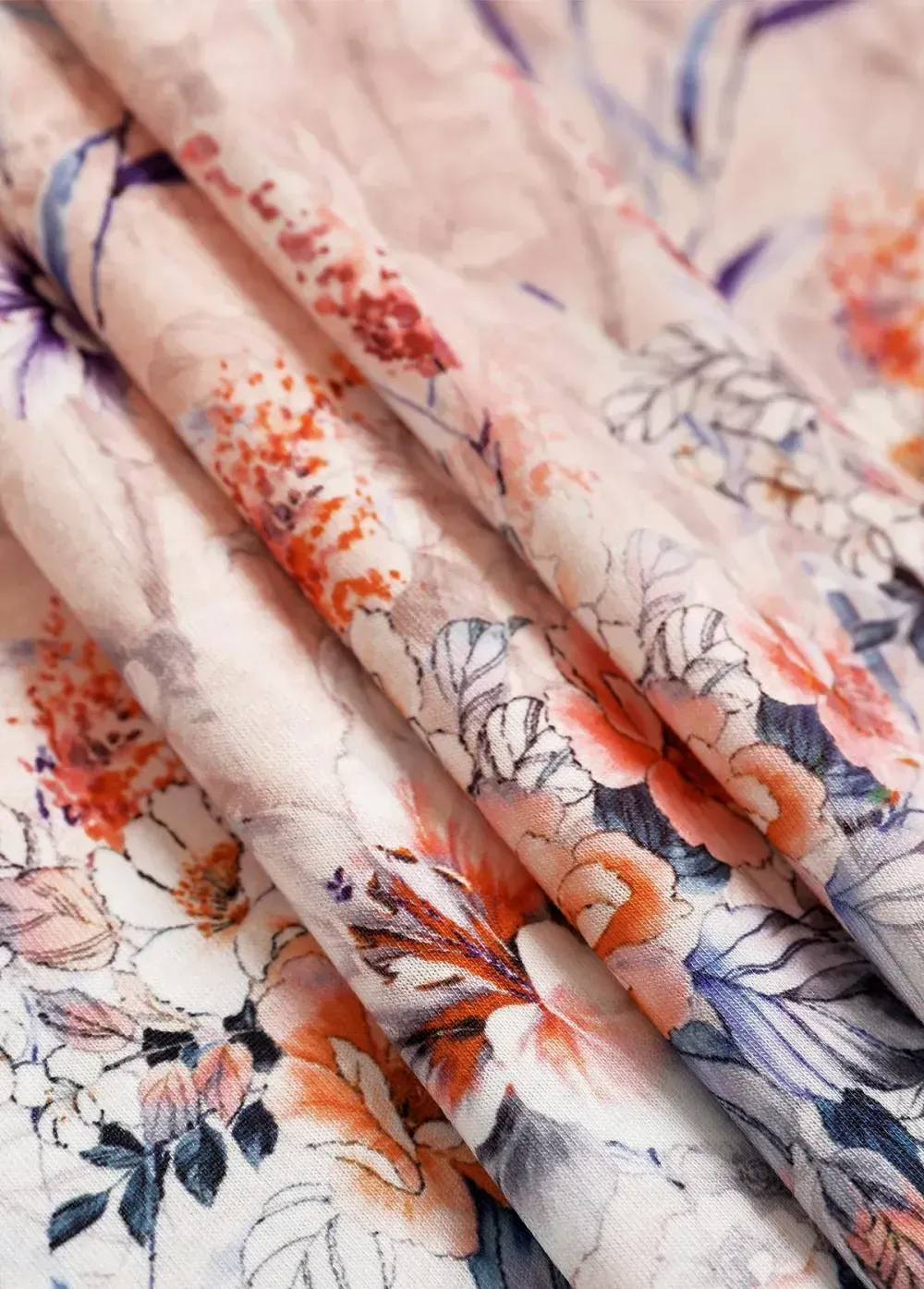 Dusty Pink Button Floral Print Short Sleeve T Shirt