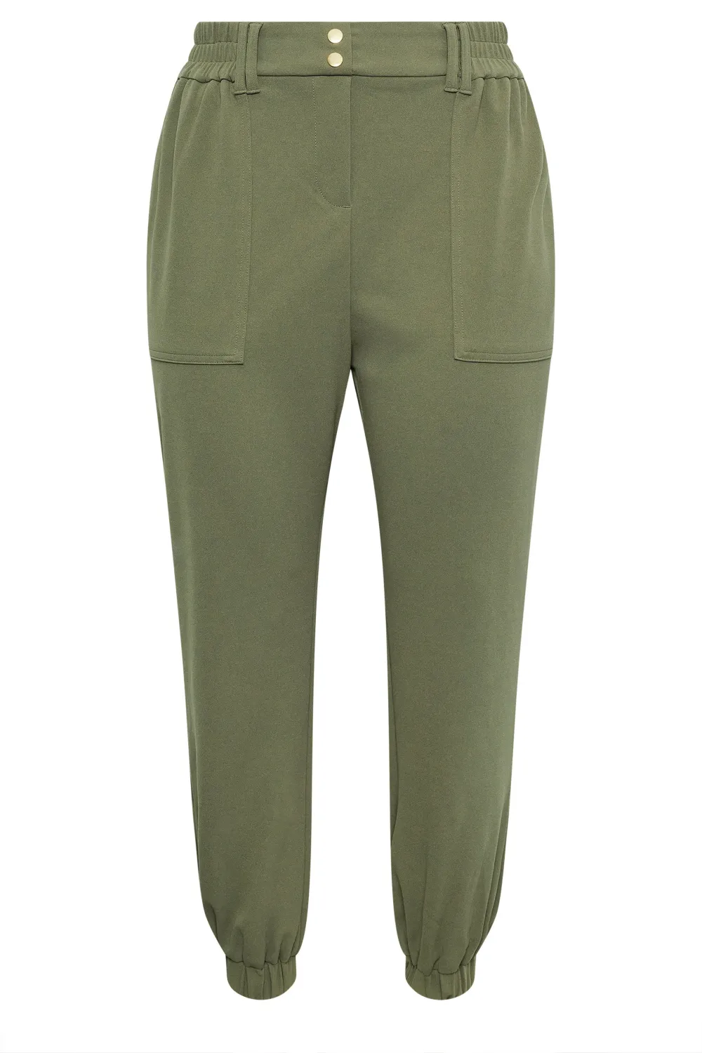 YOURS Curve Black Scuba Cuffed Cargo Joggers