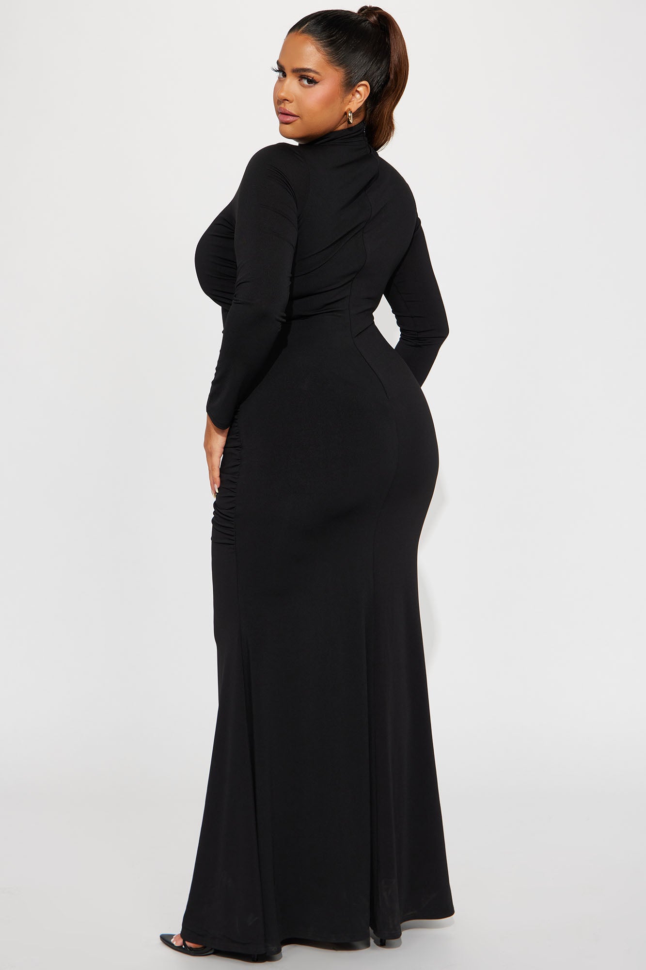 Rachel Ruched Gown - Black