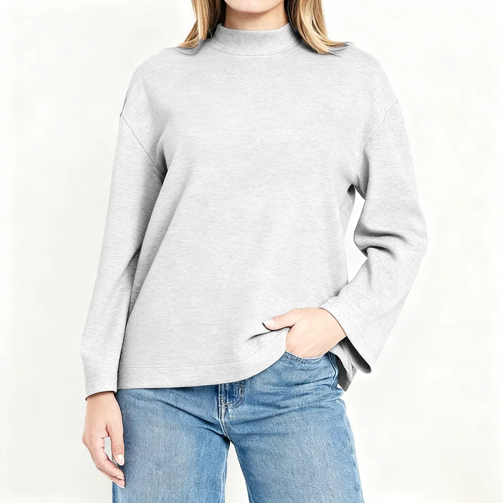 Women's Cozy Mock-Neck Tunic Sweater