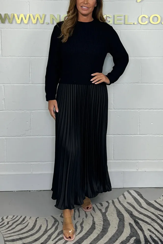 Long Sleeve Jumper & Pleated Bottom Dress