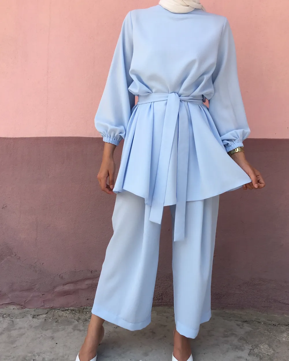 Casual Solid Color Long Sleeves Loose Set