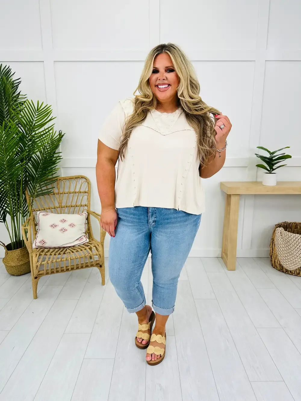 Dreaming of Summer Tummy Control Capri Jeans