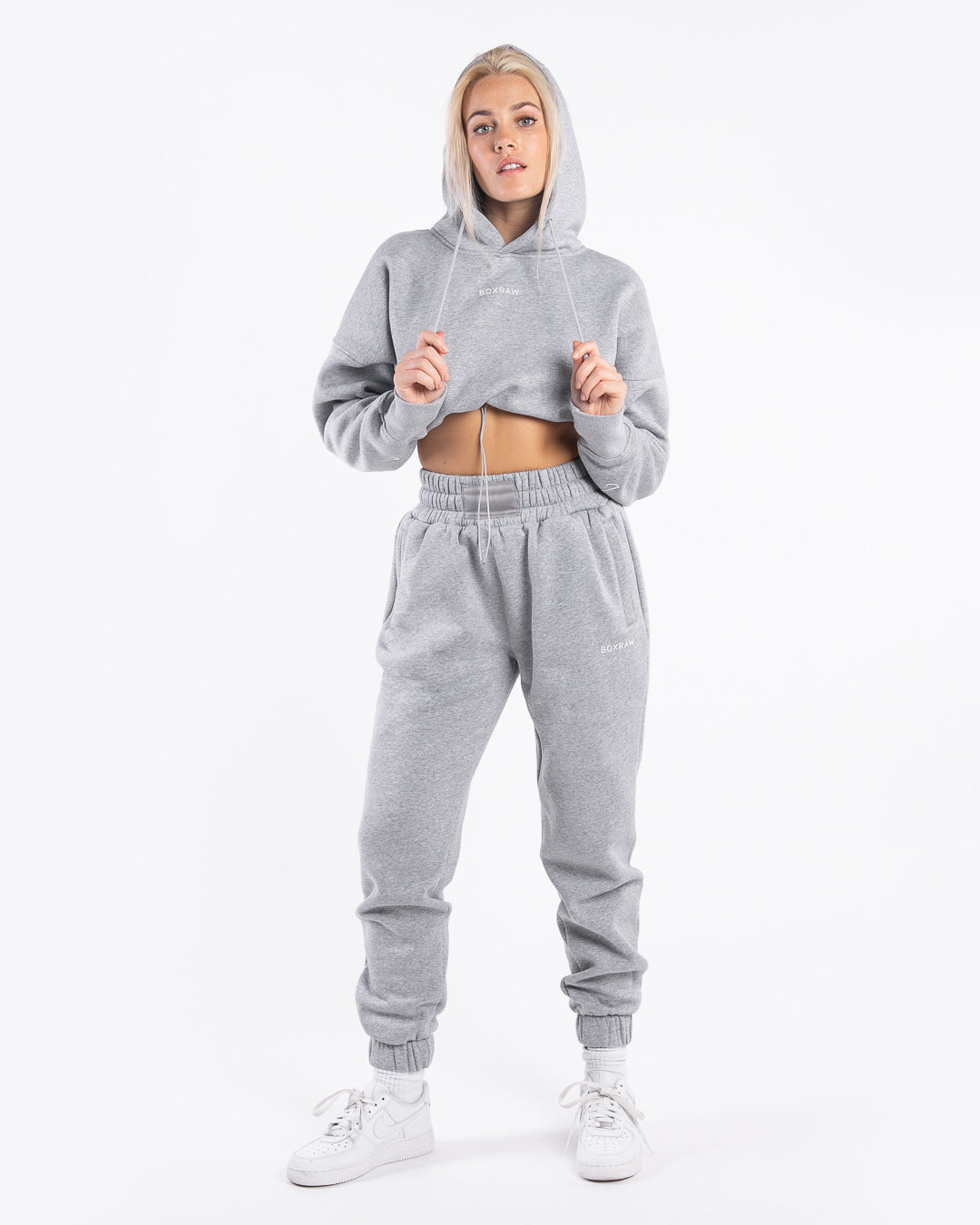 Johnson Cropped Hoodie - Grey