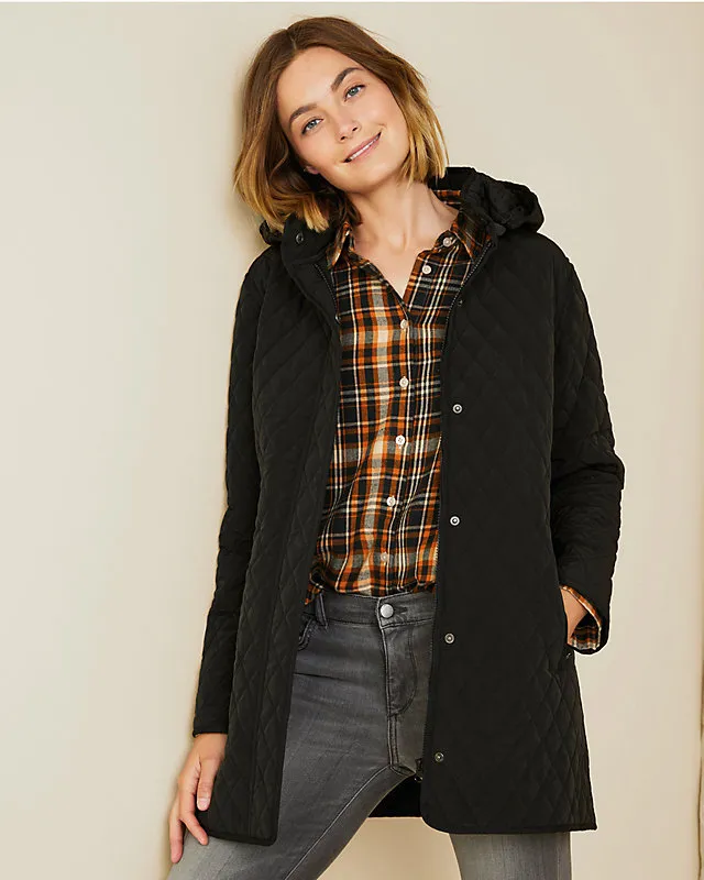 Recycled Quilted Car Coat