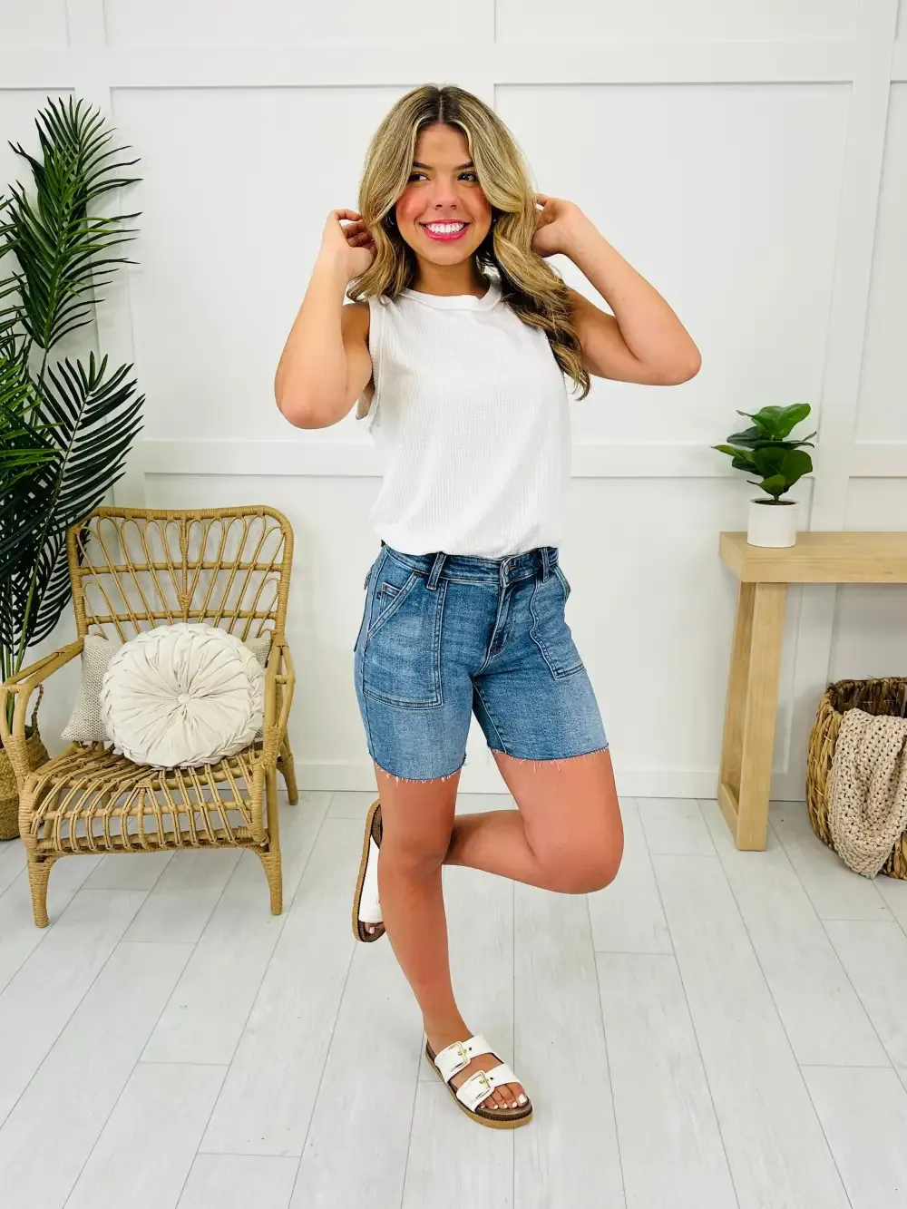 Judy Blue Patch Perfect Bermuda Shorts