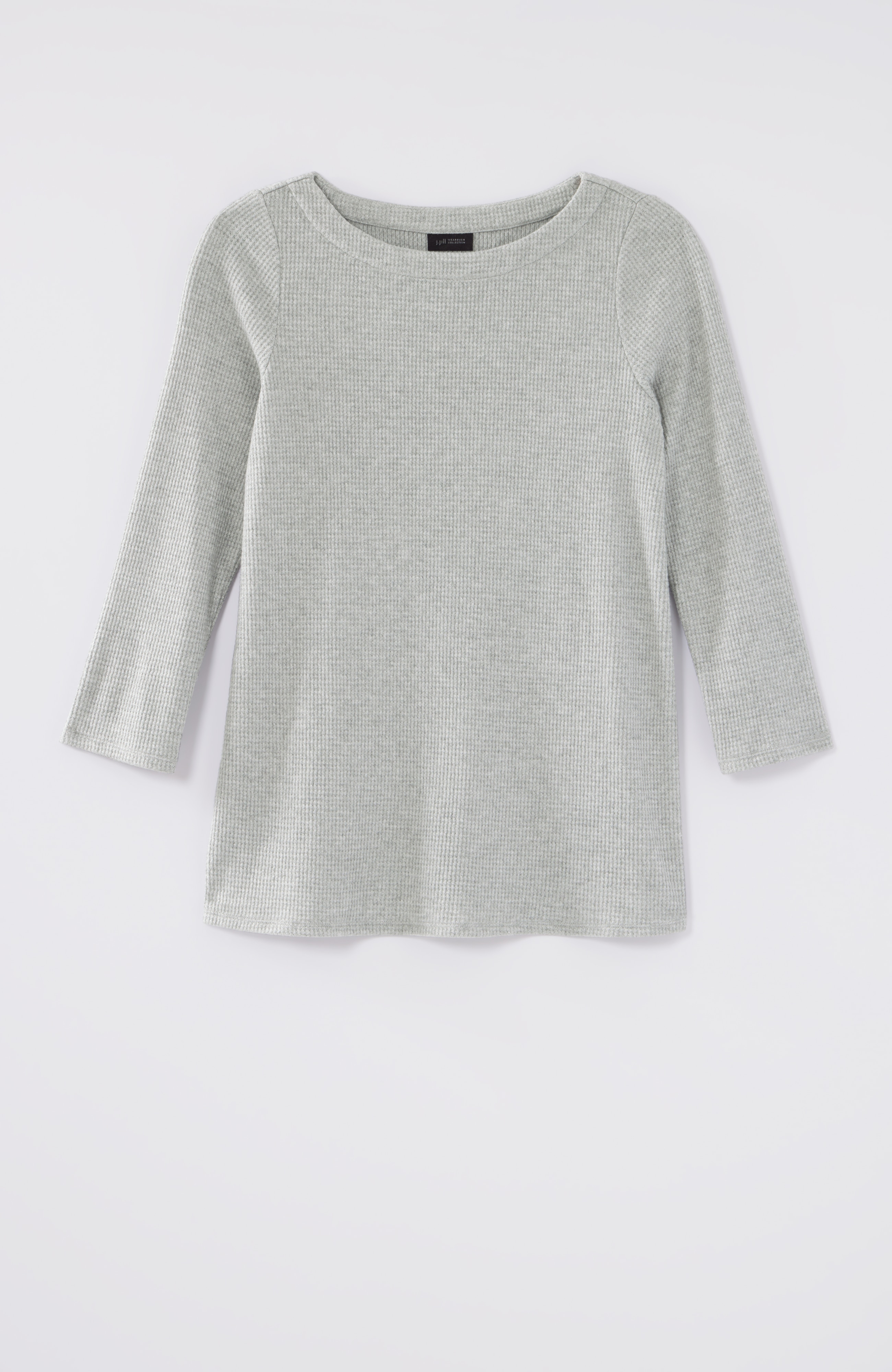 Wearever Waffle-Textured Boat-Neck Top