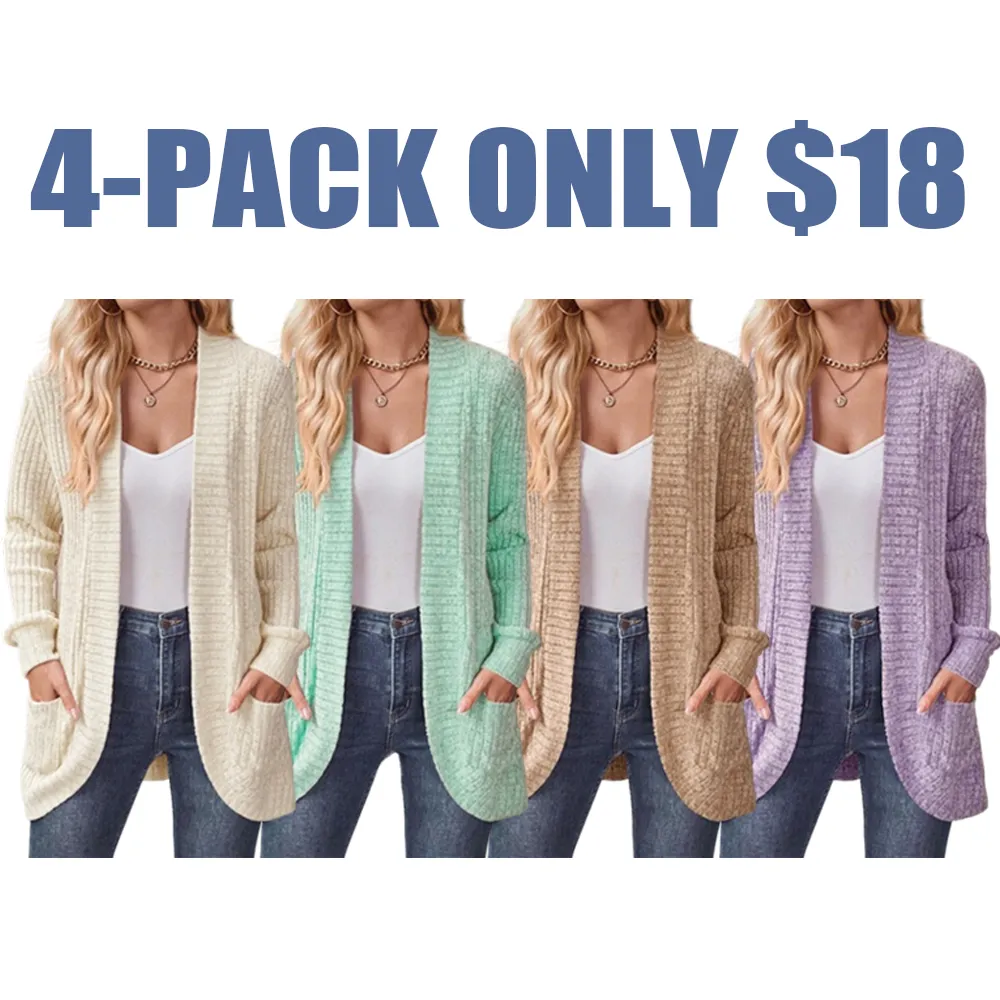 Women's Lightweight Long Open-Front Cardigan