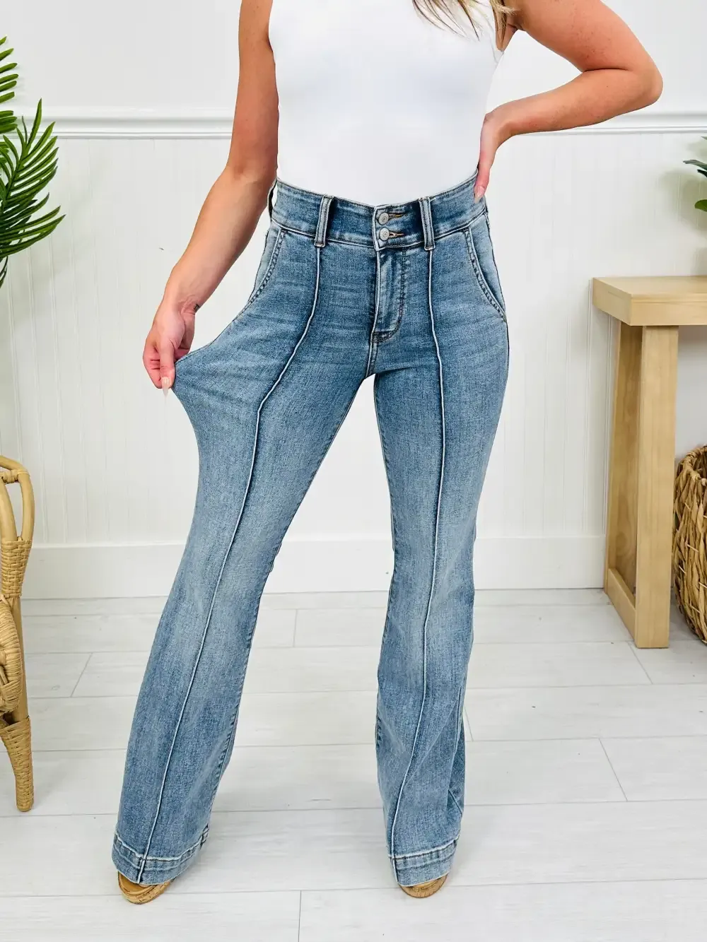 Judy Blue Stop and Stare Flare Jeans