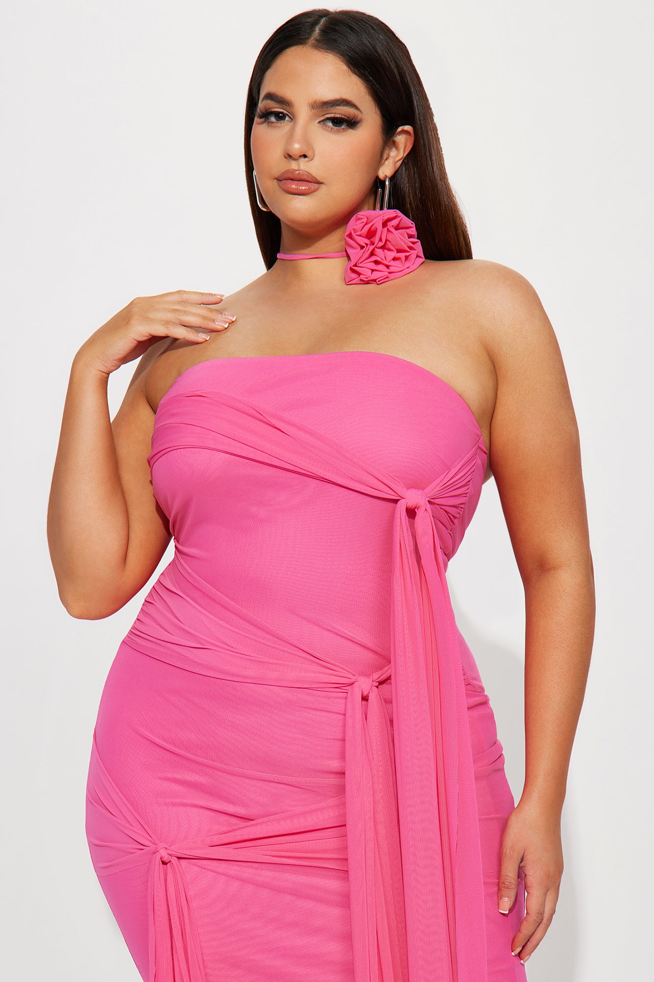 Delvina Rose Maxi Dress - Fuchsia
