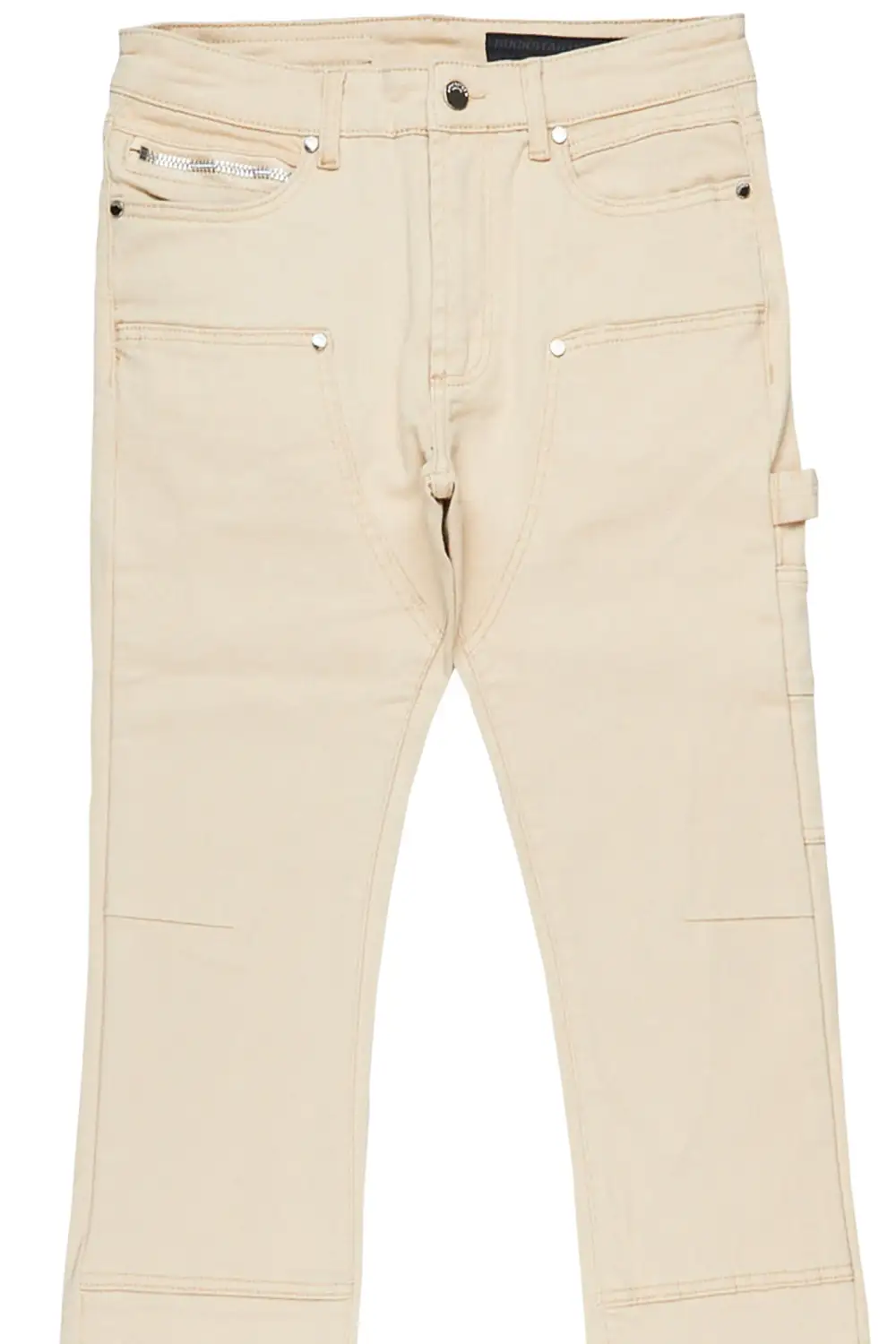 Quartz Beige Stacked Flare Jean