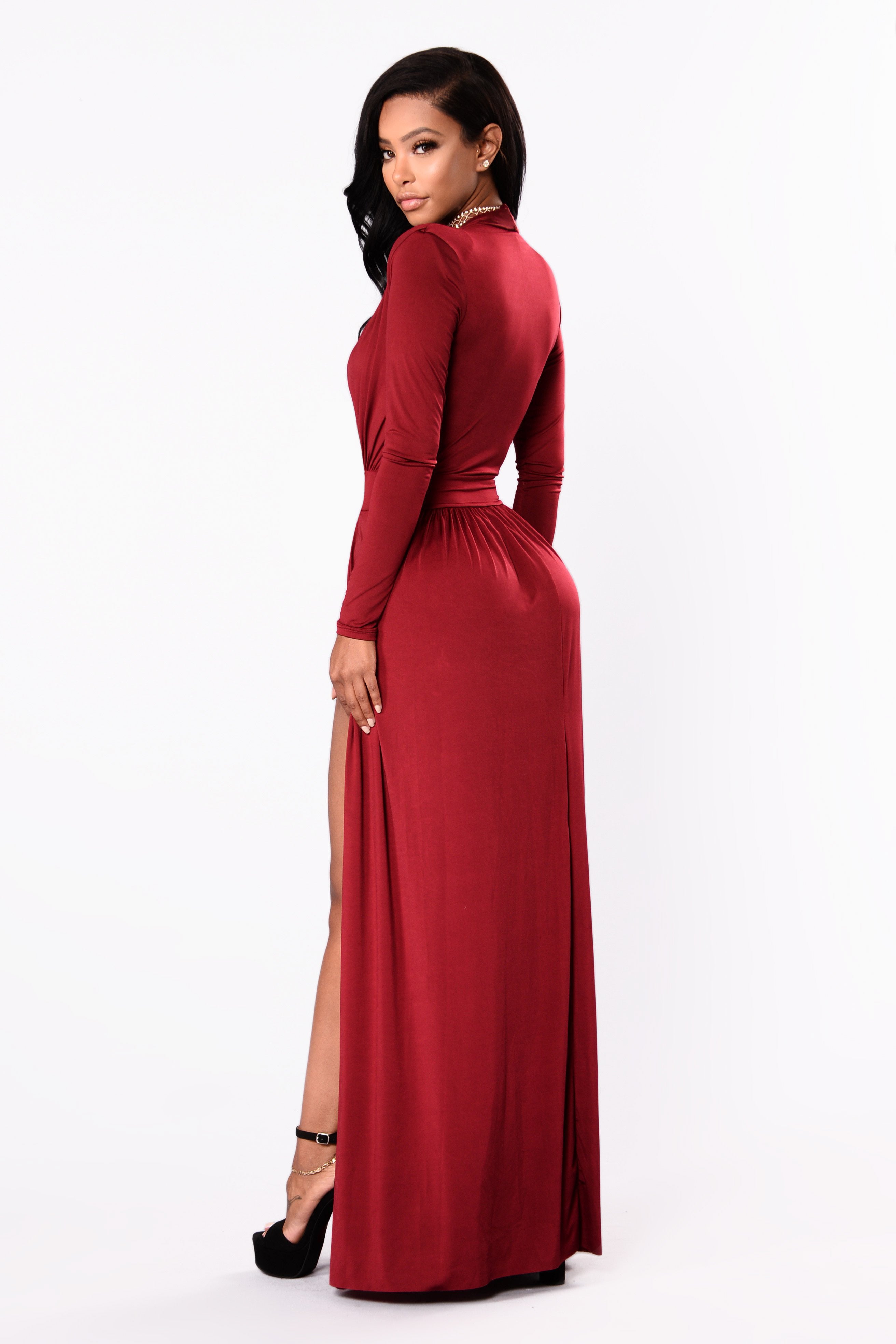 Spree Dress - Burgundy