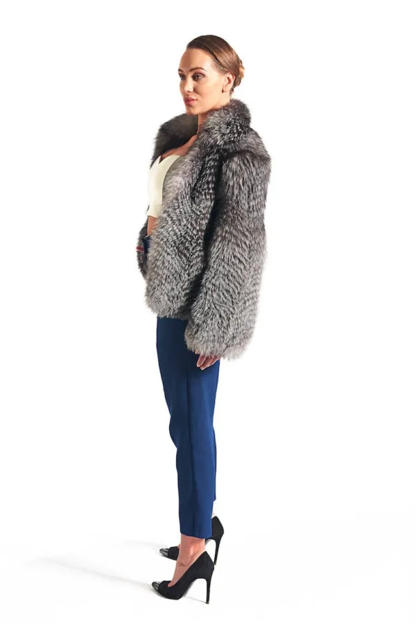 Blue Frost Fox Fur Coat Women’s