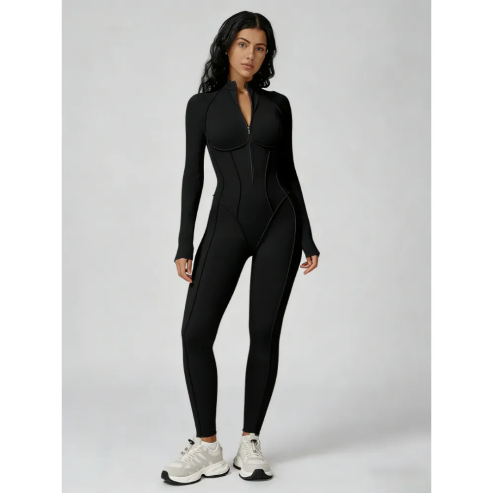 Women's Zippered High-Neck Shaping Bodysuit