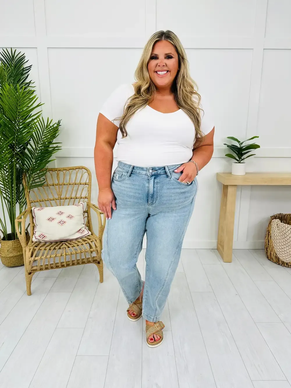 Judy Blue Barrel of Fun Barrel Style Jeans