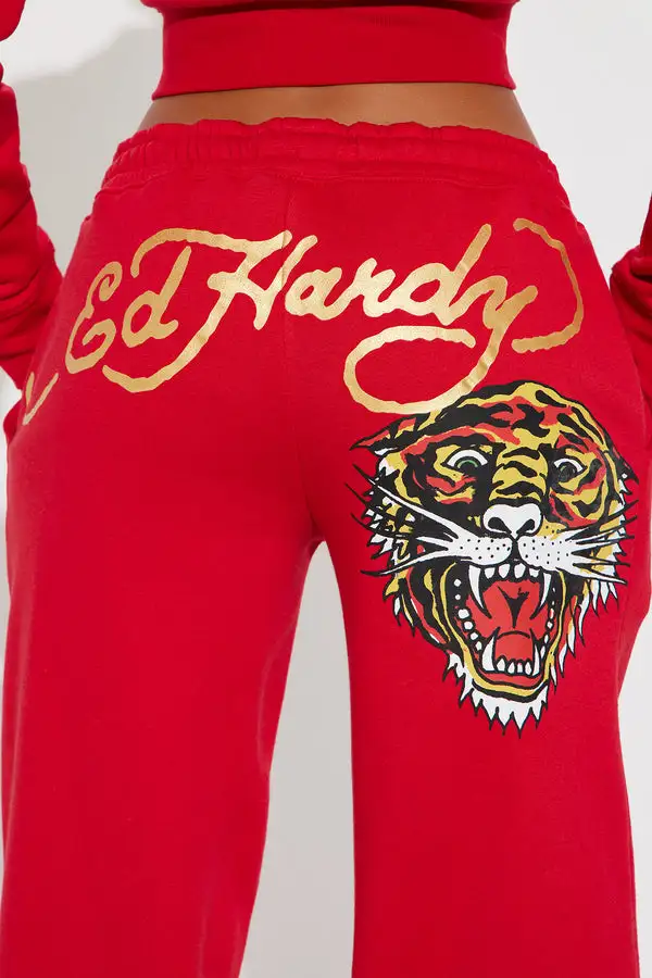 Ed Hardy Tiger Pant - Red
