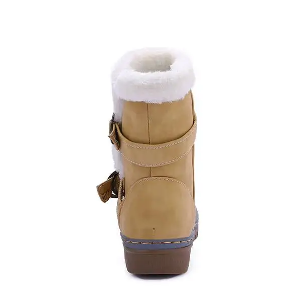 Women's Casual Buckle Ankle Snow Boots 75289564S