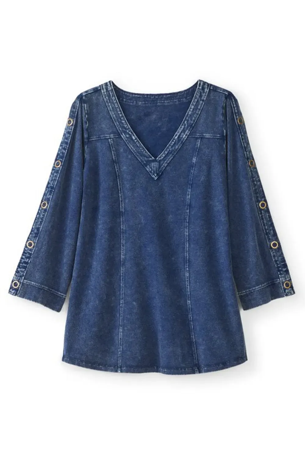 Wilma Washed Knit Denim Tunic